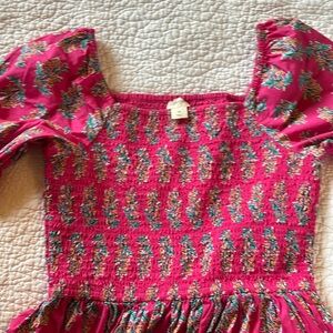 Size 14 crew cuts (jcrew) smocked pink dress